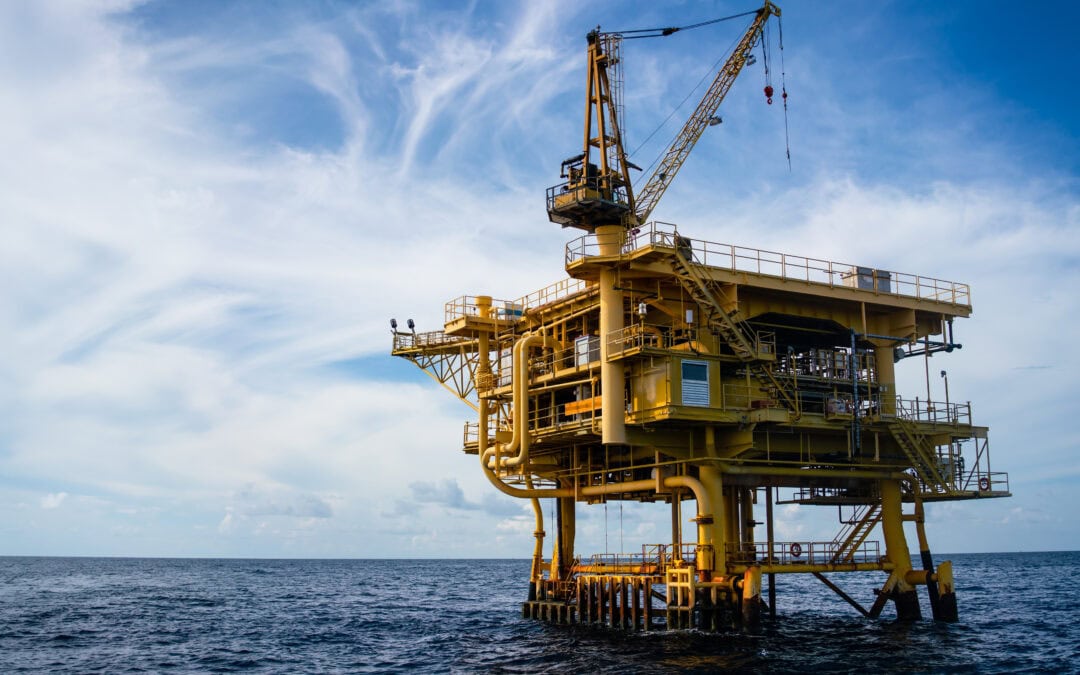 Offshore oil and gas wellhead platform