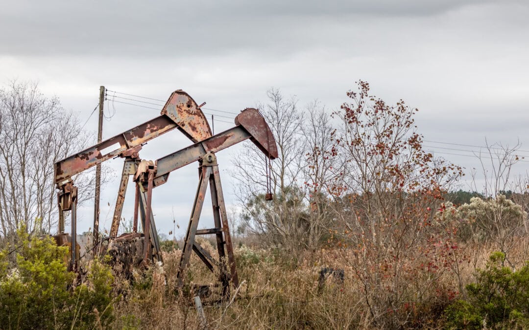 Rusty abandonded oil pumps