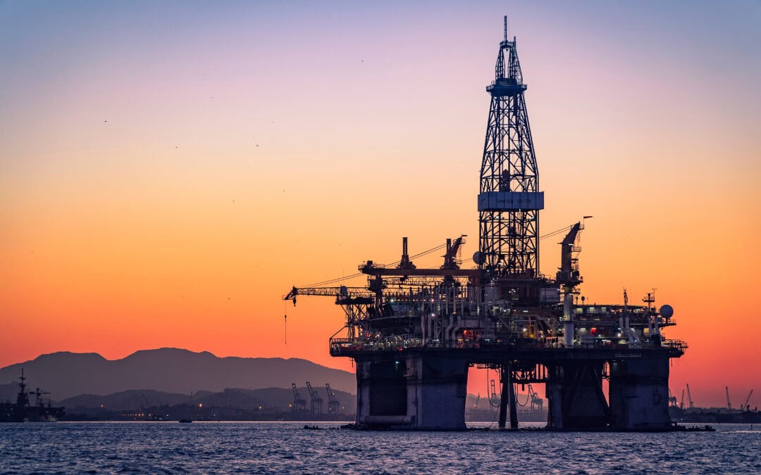 Oil Platform in open water