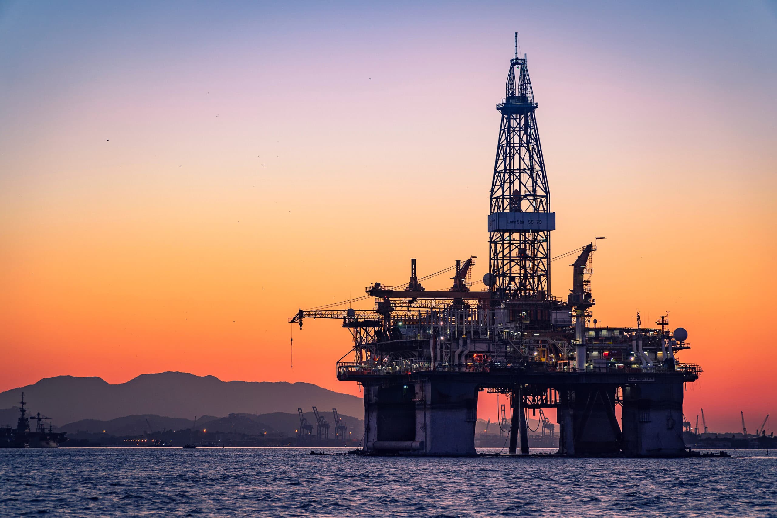 Oil Platform in open water