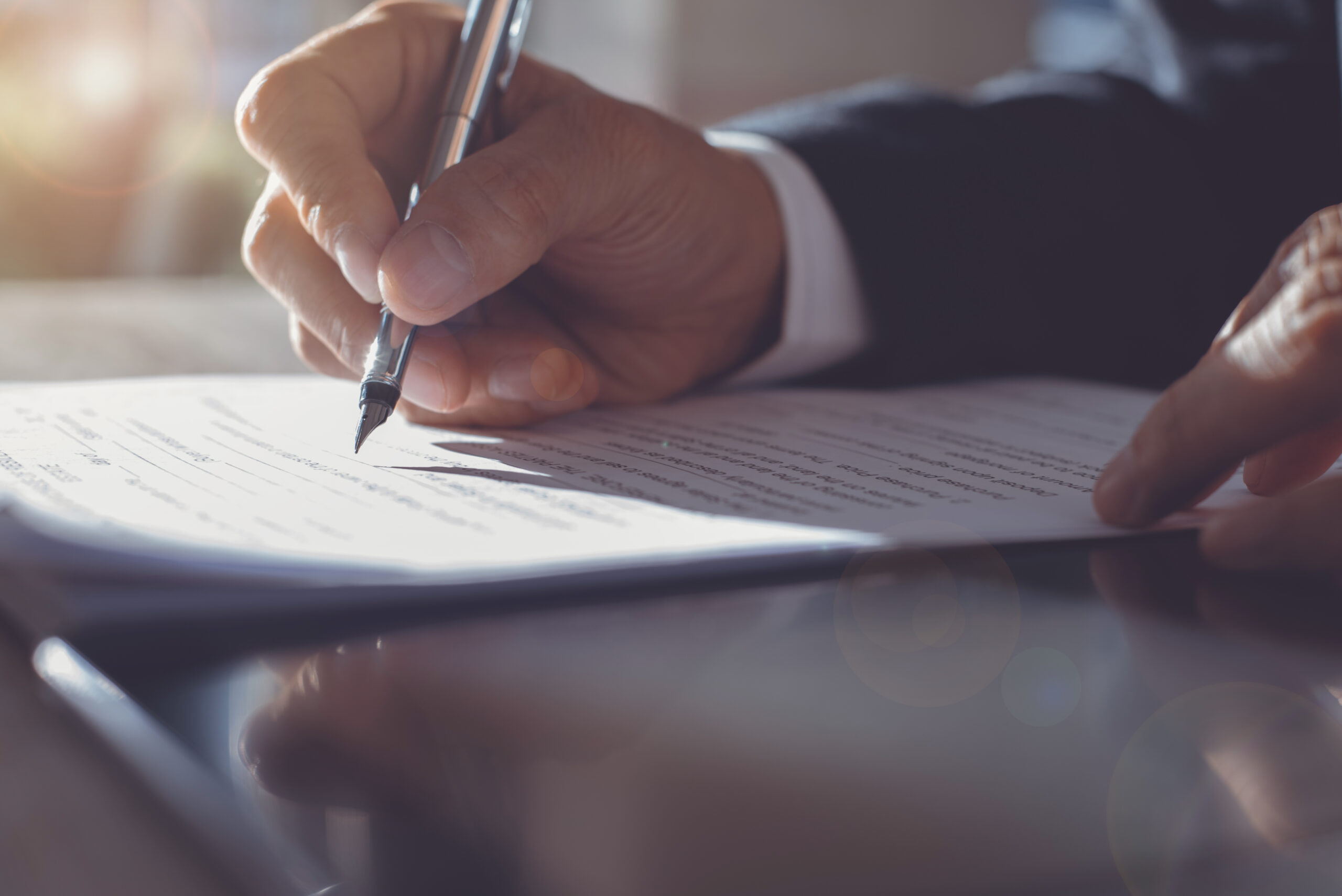Signing contract