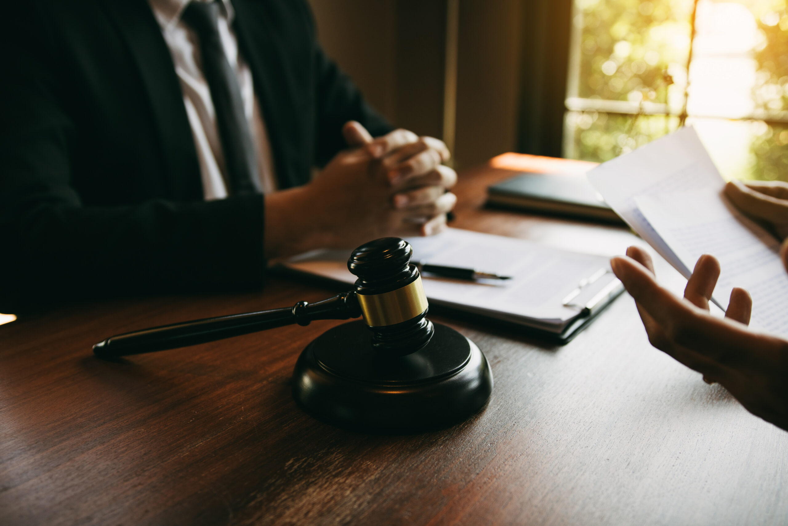 client and attorney meeting