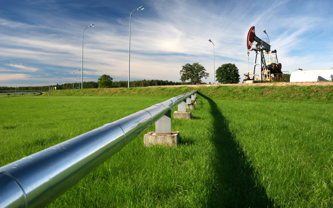 Pipeline coming from oil pump